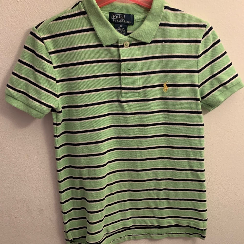 Boys’ Striped Polo by Ralph Lauren Short Sleeve